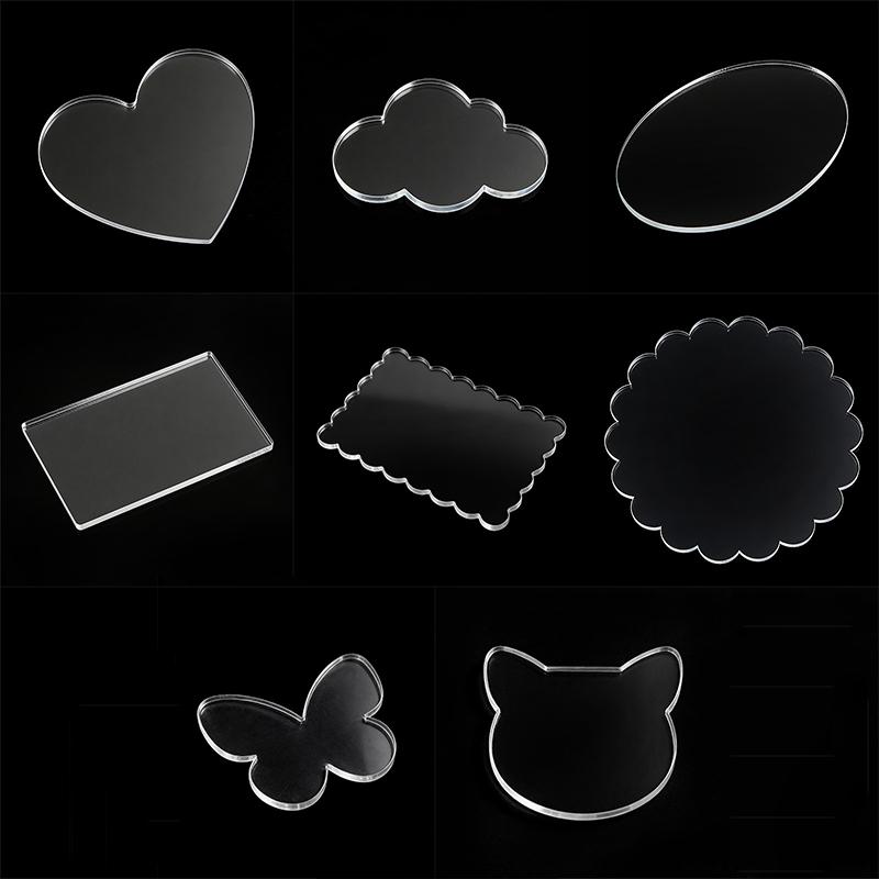 Clear Acrylic Coasters with Groove Design 6 Pack Non-Spill Cup Mats for Home Coffee Table Bar Counter Decor