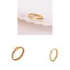 Minimalistischer Titanstahlring für Damen mit Vergoldung und geometrischem Design