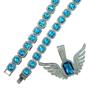 Light Luxury Niche Men's and Women's Fashionable Angel Wing Pendant, Ins, Wing Pendant, Emerald, Hip-hop, Rock Sugar Cuban Chain