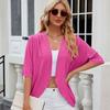 Summer Women's Cardigan New Solid Color Mid Sleeve Cardigan Knitted Cardigan Jacket Air Conditioner Shirt