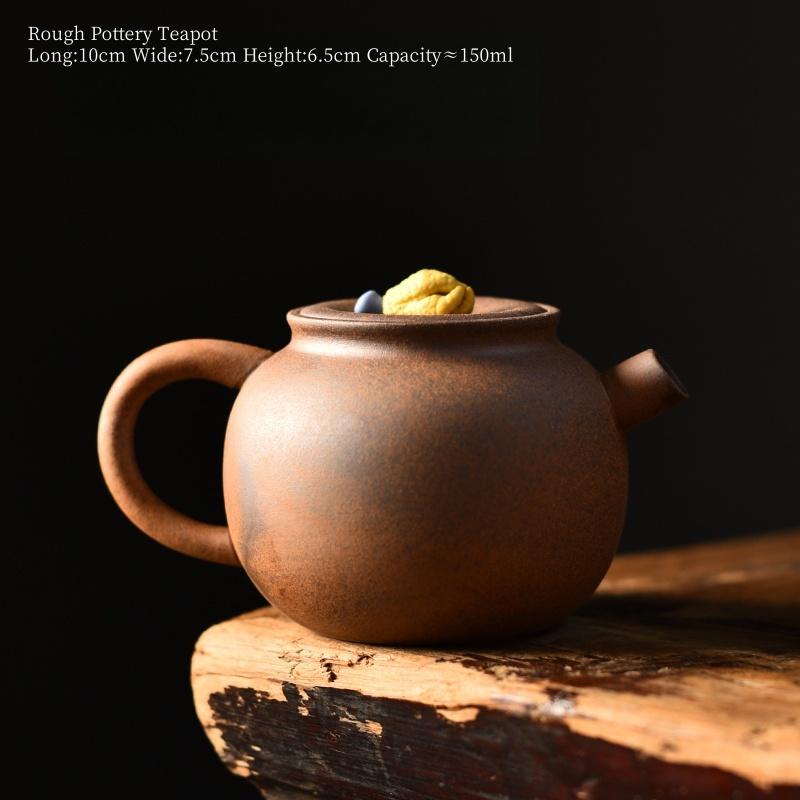 

150ML Old Rock Mud Rough Pottery Tea Pot Retro Teapot Tea Kettle Tea Ceremony Tea Making Single Pot Tea Ceremony
