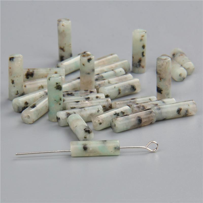 4x13mm Natural Semi-precious Stone Loose Spacer Beads Strands Tube Beads Jewelry Making Accessories DIY Manual Cylindrical Beads 4x13mm about 5 pcs