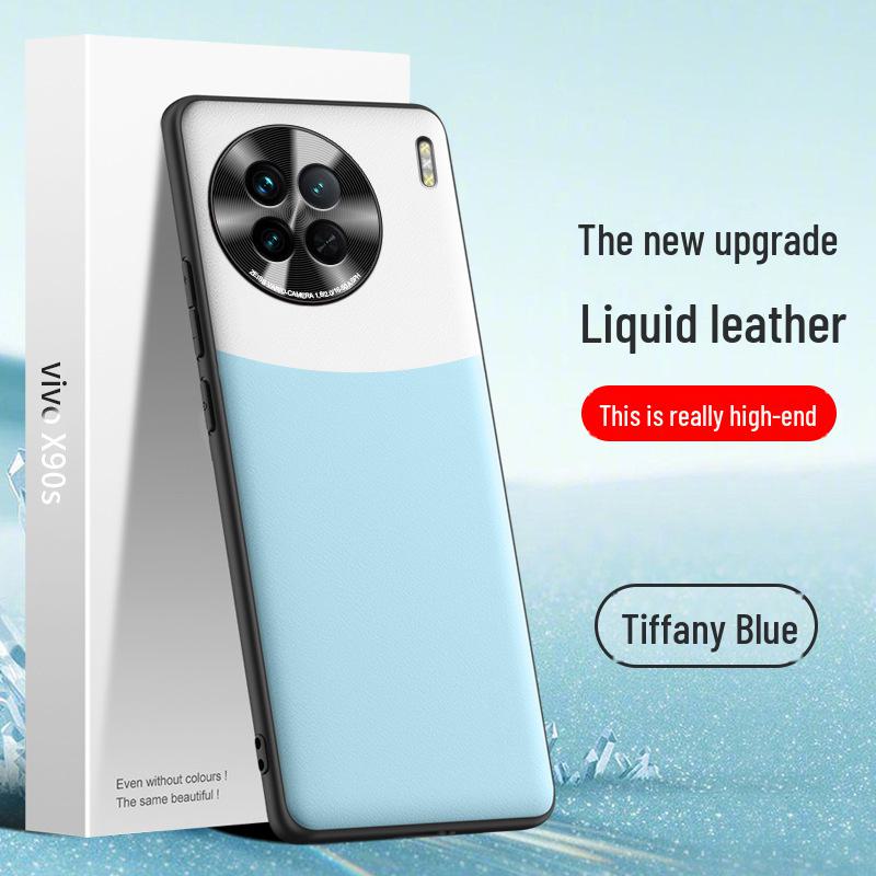 Protective Liquid Leather Case for vivoX90, Anti-drop and Anti-stain, One-piece Design