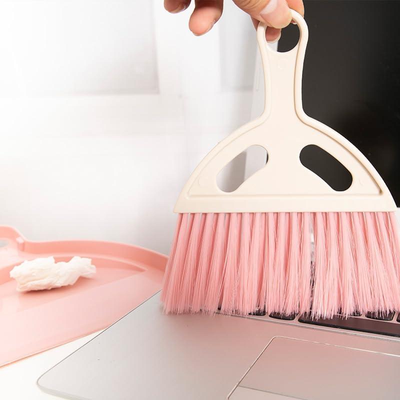 Plus Nao Mini Broom Dustpan Set Broom Dustpan Tabletop Compact Thin Slim Wall Hanging Cleaning Supplies Cleaning Goods Space Saving - Blue