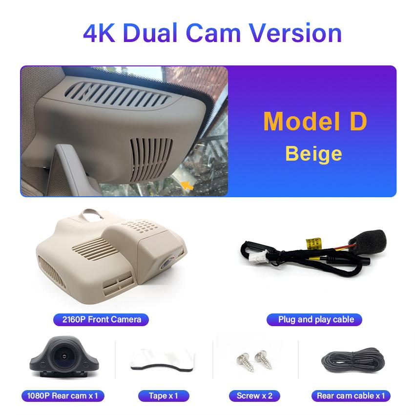 Model D Dash Cam 4K Car DVR For Mercedes-Benz C Class W205 W204 C300 C180 C200 C220 C250 C260 2015-2026 WiFi APP Connect Camera