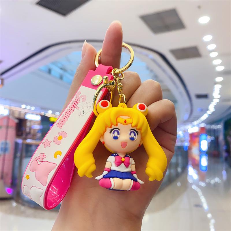 Sailor Moon Keychain: Cute Cartoon Figure Bag Pendant Keyring