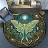 Moonlit Luna Moth Journey Round Area Rug Under Office Chairs Bedroom Living Room Home Decor