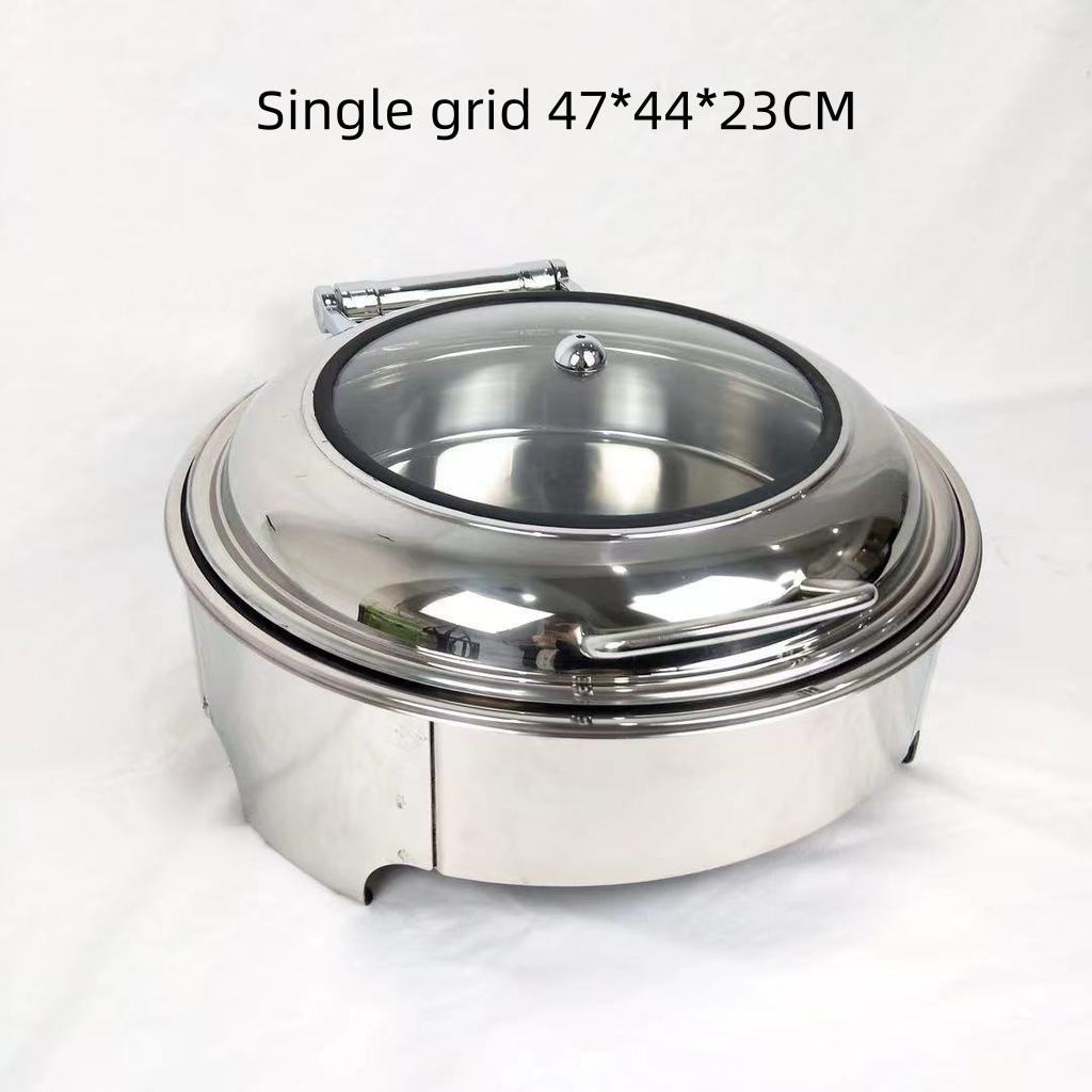 Stainless Steel Buffet Stove Electric Heating Square Hotel Dining Furnace Thicken Insulated Buffet Heating Stove