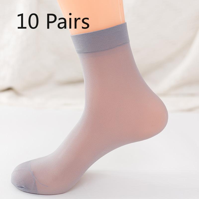 10 Pairs of Women's Summer Thin Style Is Not Easy To Hook Silk In The Tube Stockings
