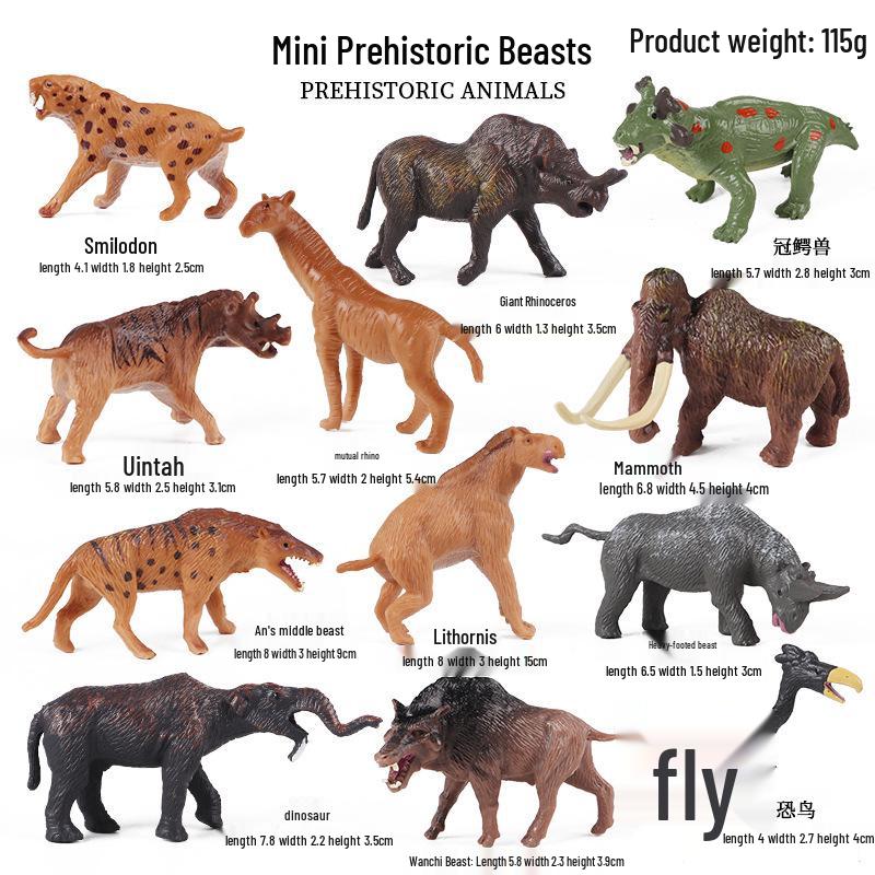 Children's Dinosaur Toy Set: King Kong, Tyrannosaurus Rex, Aurochs, Pachycephalosaurus, Spinosaurus, Therizinosaurus Model.
