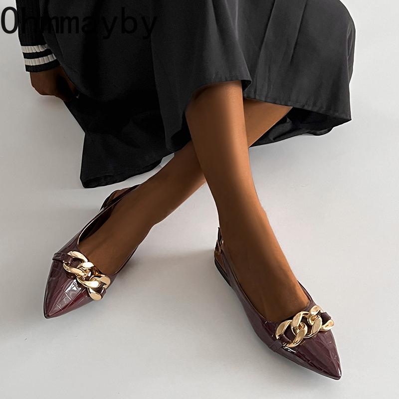 Sandales d'été pointues pour femmes de créateur, mode peu profonde, mules à brides arrière, chaussures plates élégantes pour dames