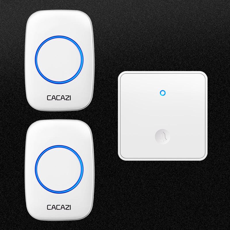 Wireless Home Doorbell, Self-Powered, Ultra-Long Range, No-Drill, 86 Type Design, Outdoor, Includes Elderly Call Button, One-to-Two System