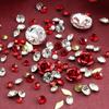Valentinstag Sprudelwasser Diamant Scharfer Boden Diamant Rote Rose Metall Aluminium Blume Nagelzubehör DIY Anhänger Nageldekoration