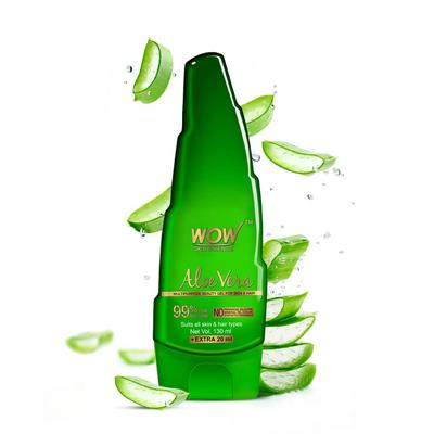 WOW Skin Science 99% Gel de Aloe Vera Puro 150ml para Rosto Pele Cabelo Hidratante Diário Tanto Homens Mulheres