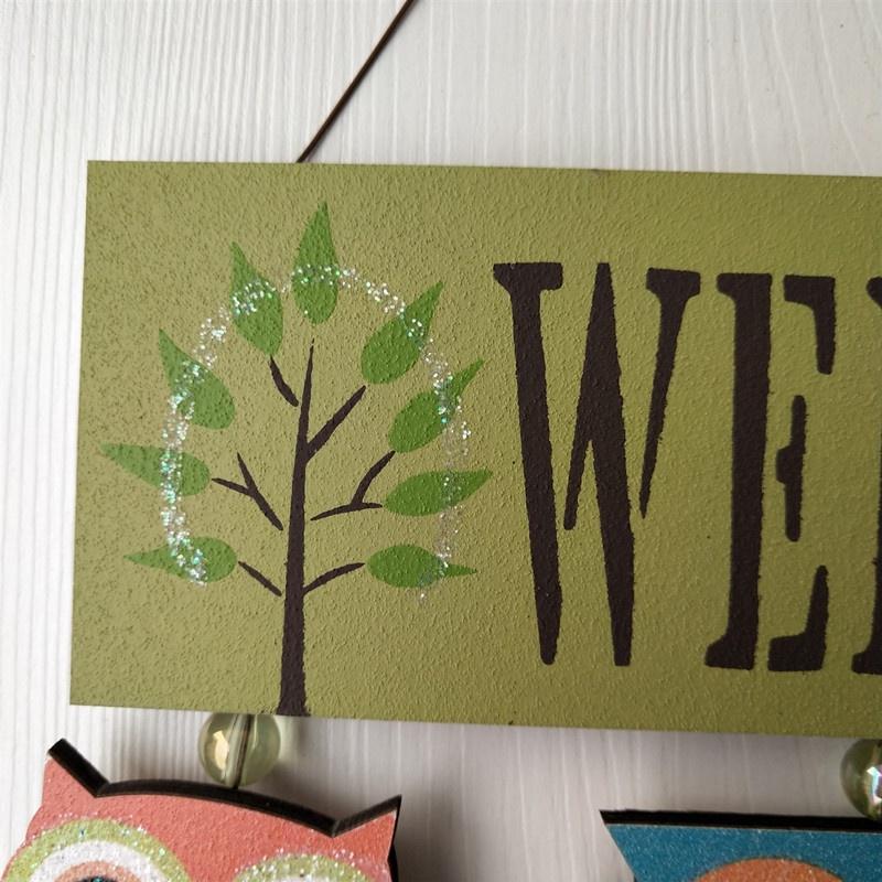 Pastoral Style Home Accessories Creative Personality Owl Listing Welcome To Welcome Store Wall Hangi