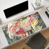 Gaming Mouse Pad Large Desk Mat Antislip Stitched Edges Purple Starry Dress Girl Print Keyboard Pad for Gamer Home Office