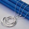 925 Sterling Silber 16-30 Zoll exquisite kreisförmige Anhänger Halskette für Damen modischer Hochzeitsschmuck Geschenke