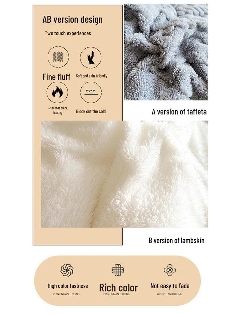 Taffeta Velvet Lambswool Arctic Quilt - Thickened, Warm Winter Bedding