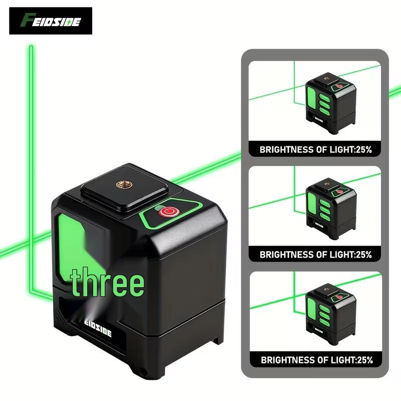 High-Precision Portable Green Laser Level with Infrared 2-Line Projection for Home Use