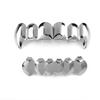 Trendy Hip Hop Gold Silver Plated Teeth Grillz Top Bottom Set With Silicone Real Shiny Vampire Tooth Sets Fashion Accessory