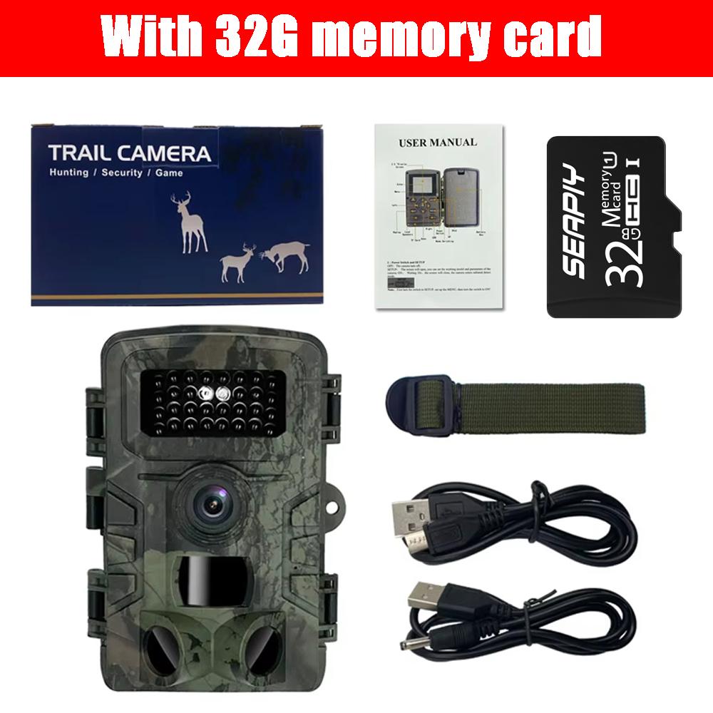 Hunting Trail Camera 2 Inch 2.7kHD HD Trail Hunting Camera IP66 Waterproof Night Vision Outdoor Wildlife Monitoring Trap Camera