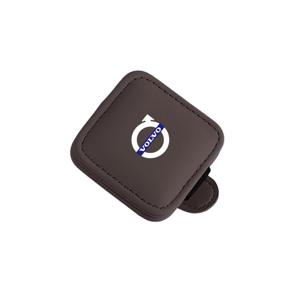1Pcs Car Leather Glasses Clips Sun Visor Sunglasses Storage Fastener For Volvo Xc60 V50 V40 Xc90 S40 S60 S60 V90 V60 S90 Xc40
