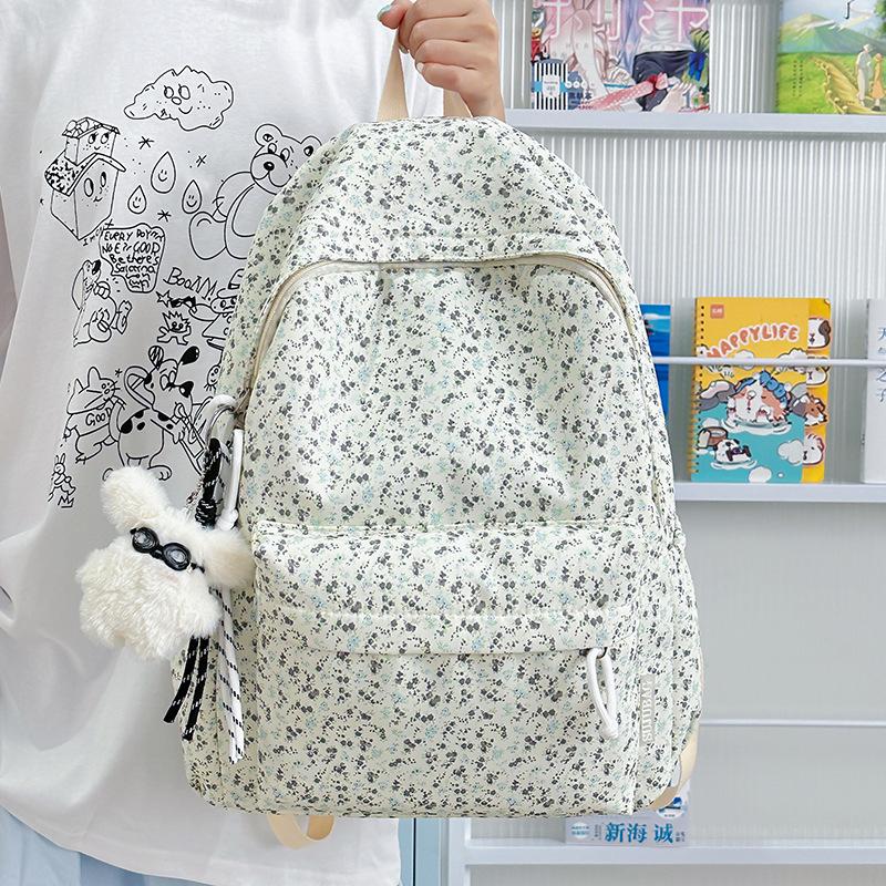 Japanese floral soft girl girl backpack girl, Korean ins Fengsen small fresh schoolbag high school student backpack