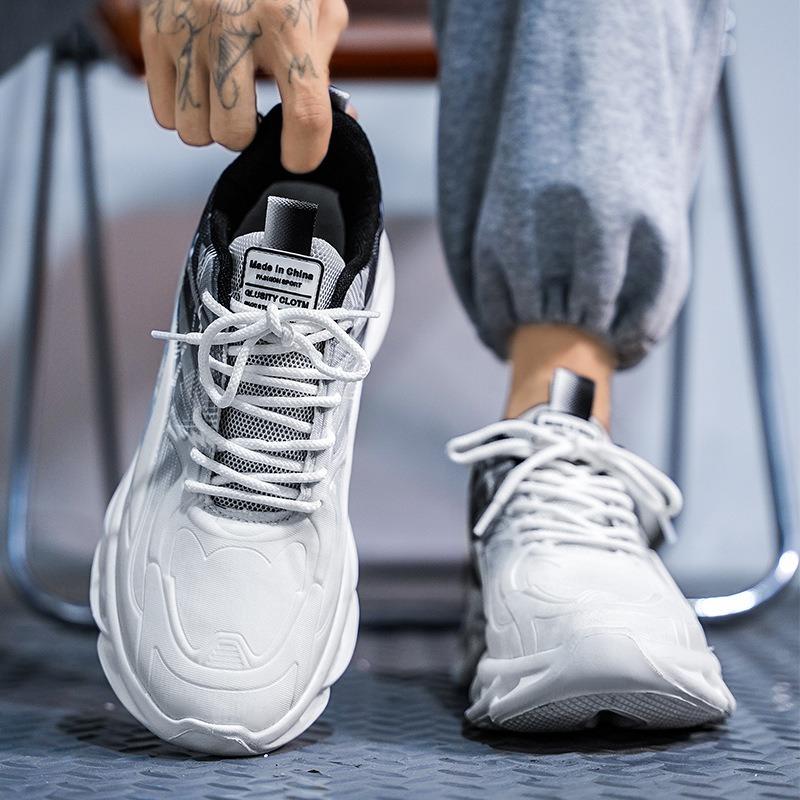 Men's shoes 2 new autumn trend men's casual running sports shoes men's versatile thick soles