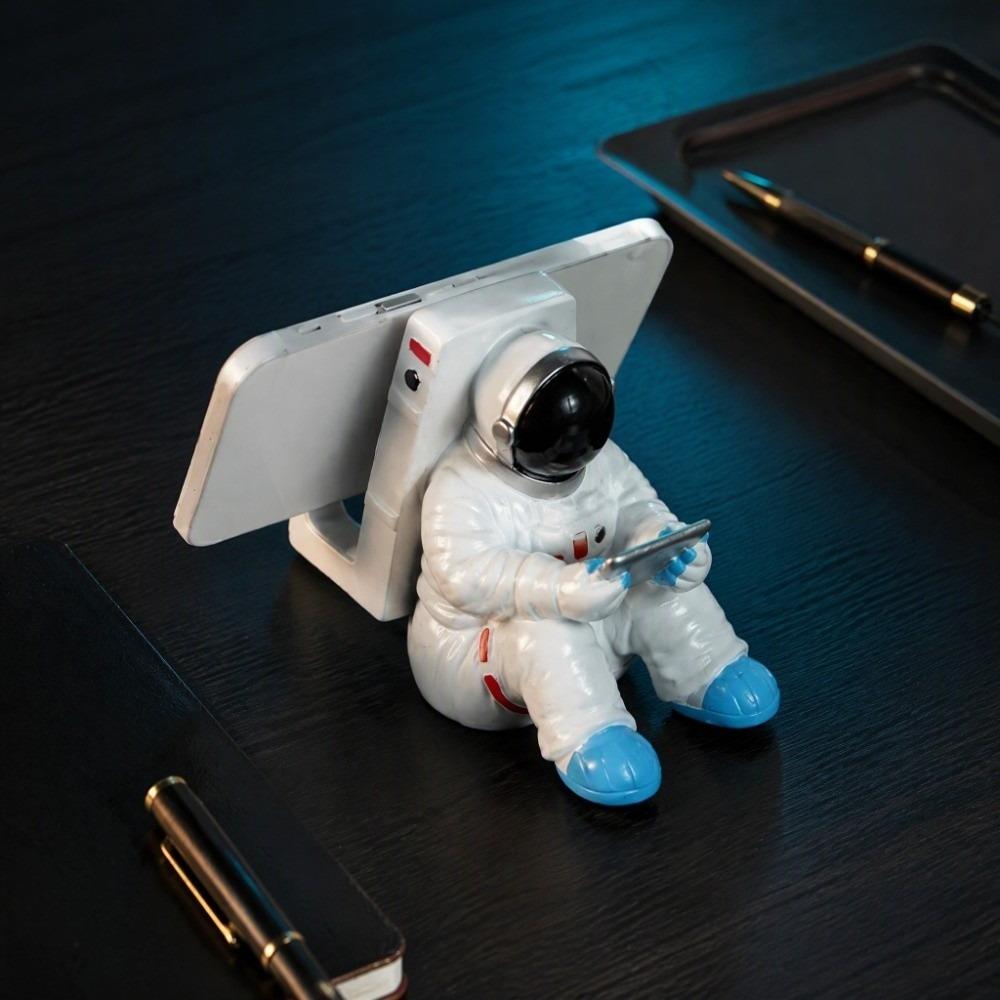 2 Size Astronaut Phone Holder White Astronaut Phone Stand Cute Resin Phone Holder Sit Down Use