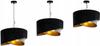 Hanging Lamp Ceiling Chandelier Golden Velvet Lampshade