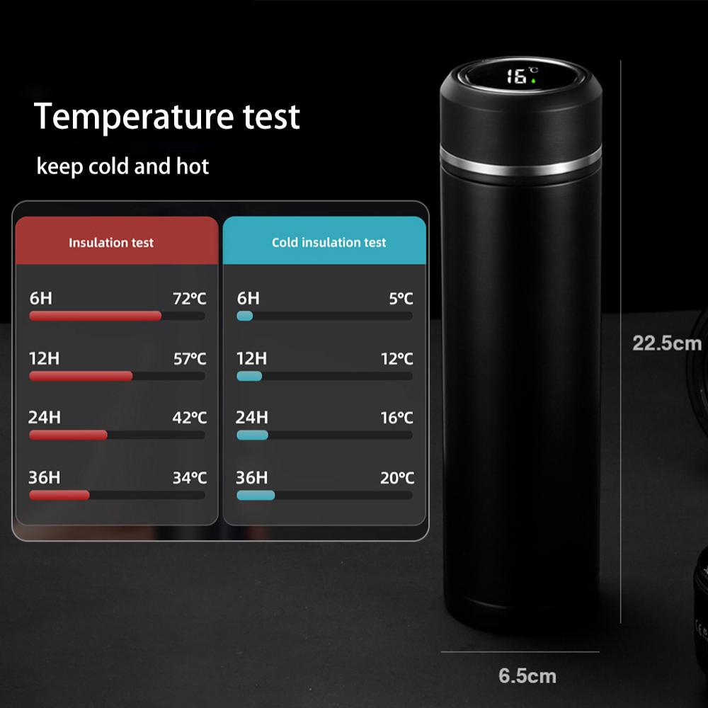 500ML Thermos Bottle With Temperature Display 316 Stainless Steel Thermal Cup Car Insulated Flask Tumbler Thermos For Water Tea