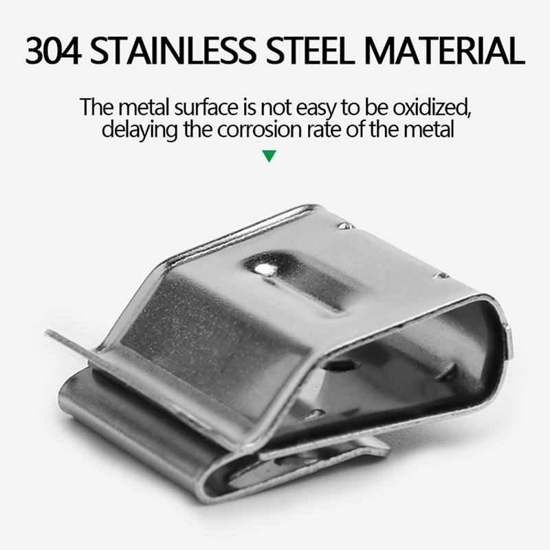 20/30/50/100Pcs Solar Panel Cable Clips Stainless Steel PV Wire Clip Fixing Clamps For 4 Square 2 Wires Cable Wiring Accessories