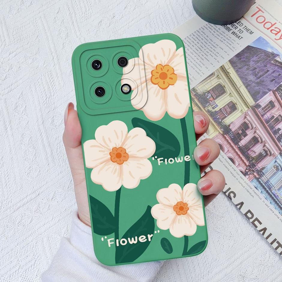 For Honor X8a X8b Cases Cute Dinosaur Leopard Print Liquid Silicone Protective Cover For Honor X8A Honor X8B 6.7 Inches Fundas