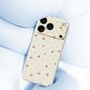 For iPhone 17 Pro Max Case Red Cherry Pattern Printing Straight Edge TPU Phone Back Cover