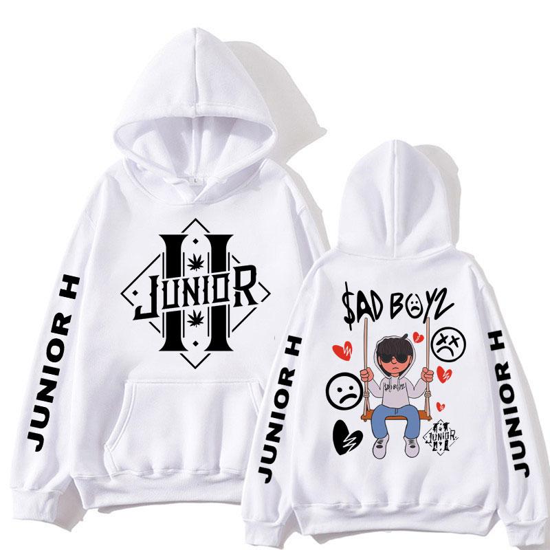 Junior H Sad Boys Harajuku Hoodie Hip Hop Men Women Pullover Fans Music Gift Casual Oversized Comfortable Fleece Sweatshirt Male