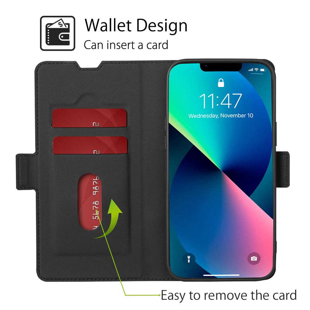 Custodia A Portafoglio In Pelle Per Motorola Moto E7i Power: Con Chiusura Magnetica, Slot Per Carte E Supporto