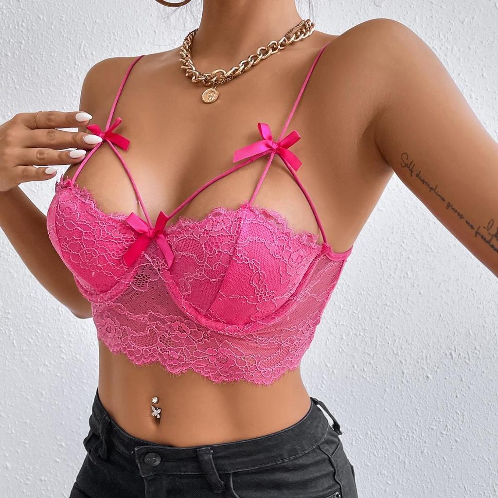 Nová, krajkou zavinutá sexy košilka slim Fit s rybí kostí bez zad
