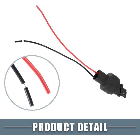 3156 Bulb Male Adapter Socket Harness Wire for LED Bulbs Turn Signal Lights Brake Tail Lights Replacement Cable Harness Connector (Set of 4)