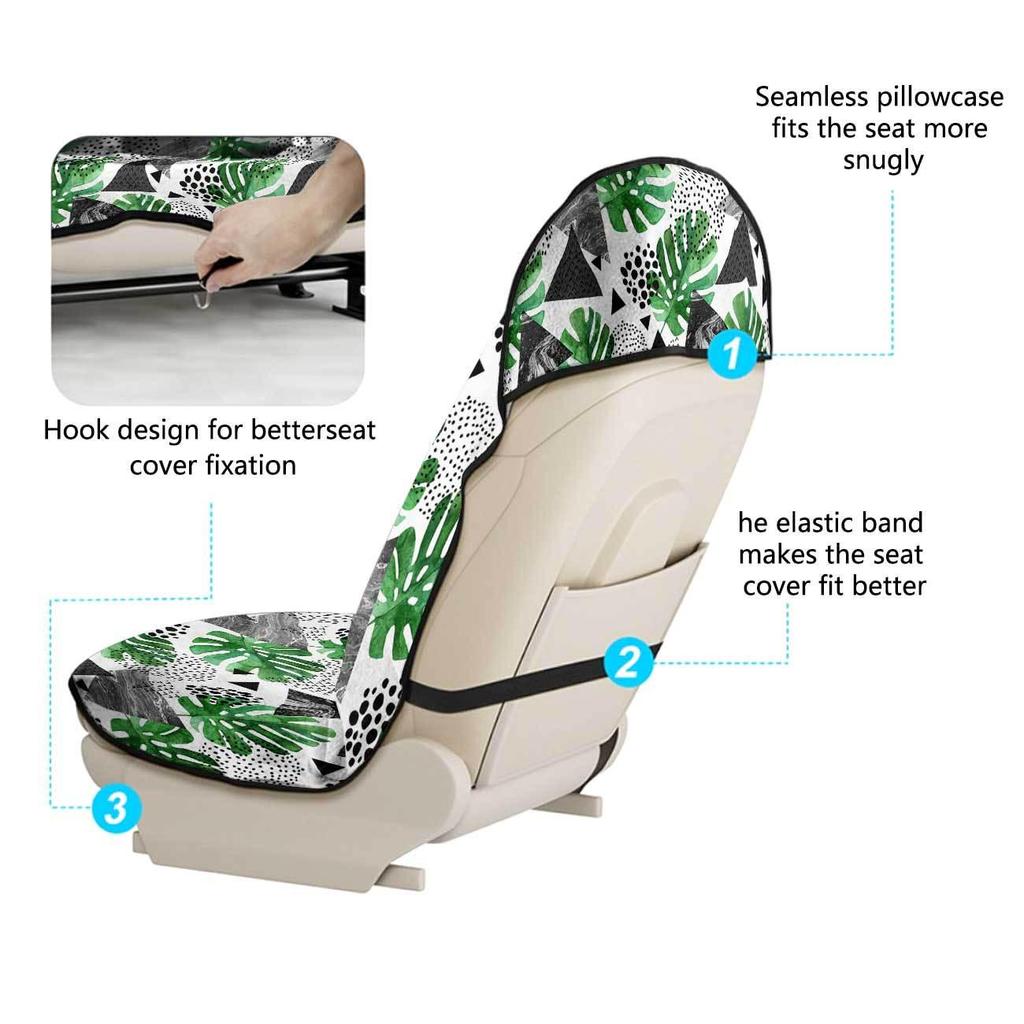 Universal Car Front Seat Leaf Towel Cover - Ideal for Gym & All-Season Use