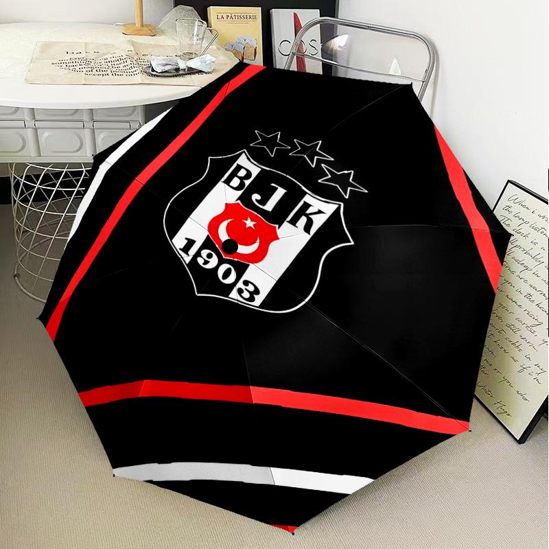 Besiktas Crest Legacy 1903 Umbrella Folding umbrella, automatic umbrella 8-Frame for Travel, camping Use Gift for Halloween Christmas