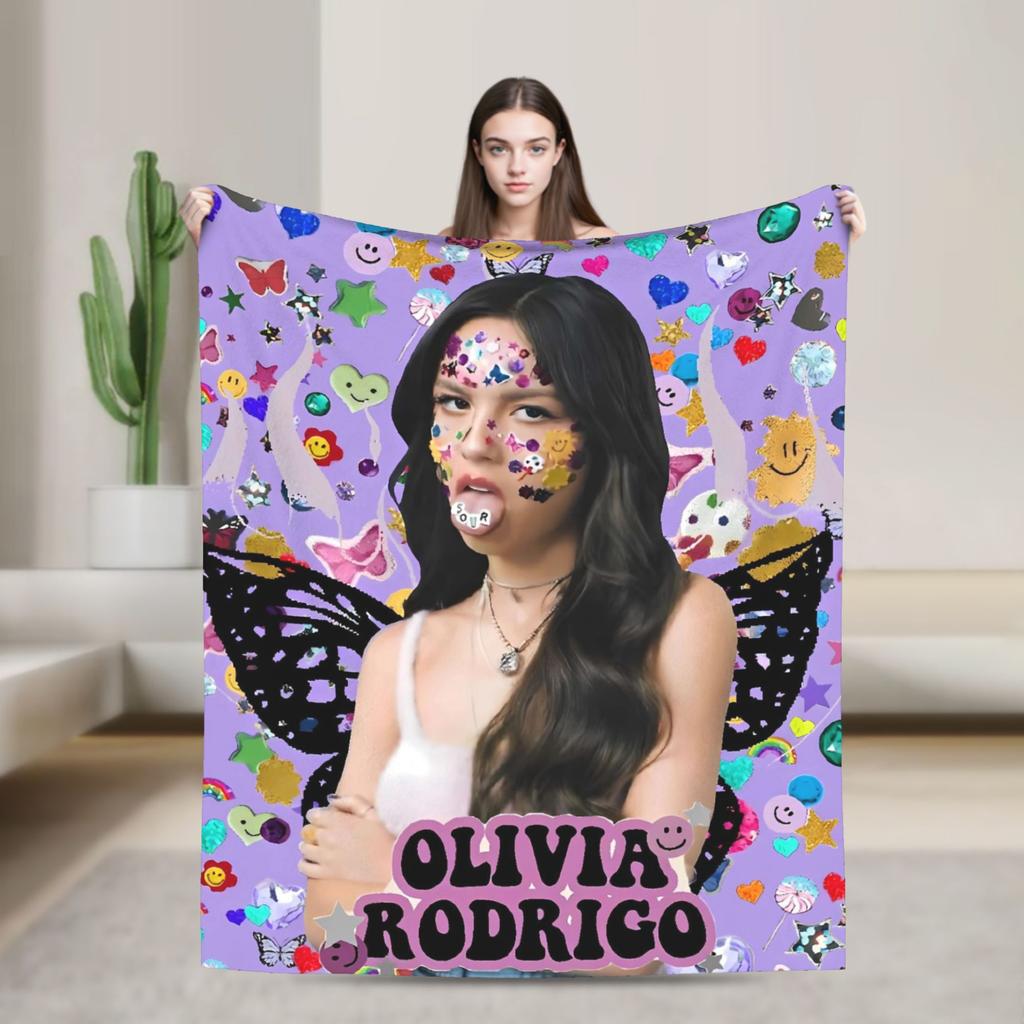 Warm Blanket Camping  Throw Blanket  Flannel Bedspread For Couch Chair Sofa Bed O-Oli-via Vampire  Funny Sofa Bed Cover