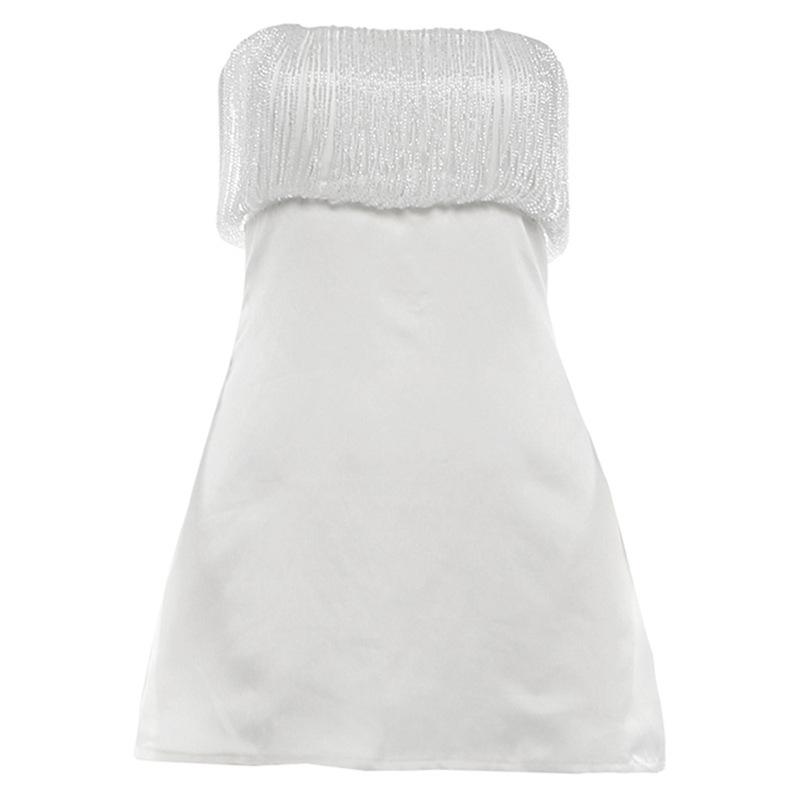2026 European and American Summer New Temperament Elegant Pure Desire Romantic Su Tube Top Light Luxury Hip-wrapped Dress Women