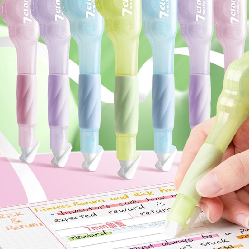 4 Pieces Noiseless Correction Tape Set In Fun Cloud Shape Writing Error Corrector Tool Perfect for School & Office Use