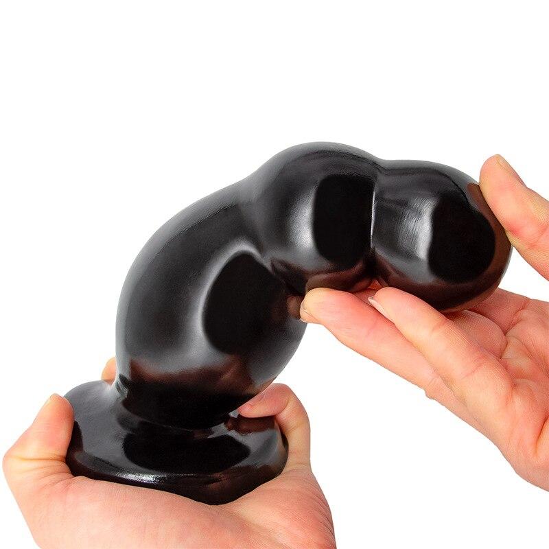 Transparentní měkký anální dilatátor Anální kolík Mužský masturbátor Sexuální hračka pro dospělé Dildo Pull Bead se Sucker Fisting Slave BDSM