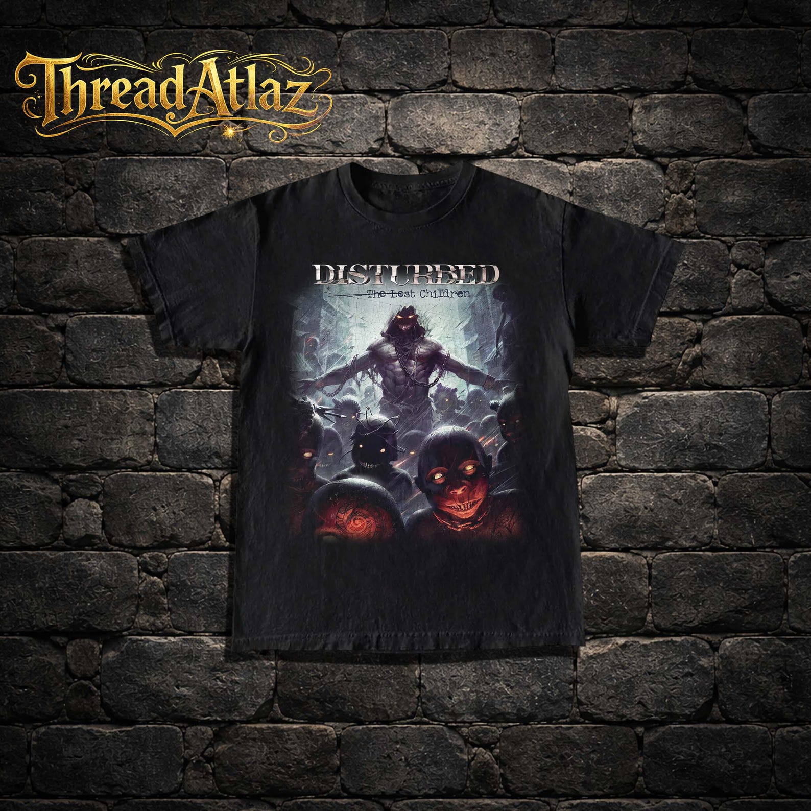Disturbed T-Shirt - Metal Music Shirt - The Last Children Album - The Sickness Shirt - Disturbed Merch - Unisex Rocker Clothing XL