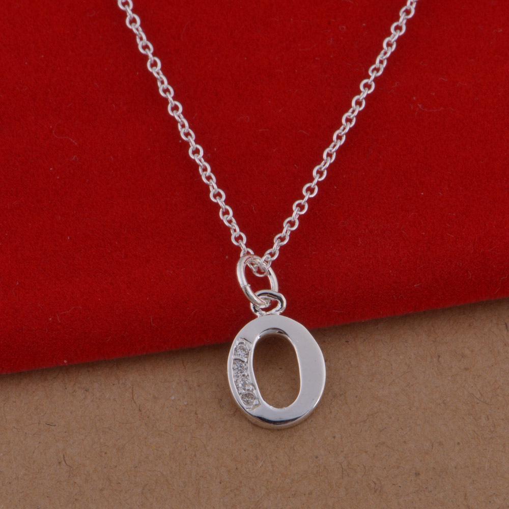 

Популярное ожерелье с буквой O в корейском стиле с посеребрением из стерлингового серебра 925 пробы