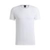 Boss 30  Off Slim FiT Liquid Finishing Pure CoTTon T shirT whiTe  50321682100 