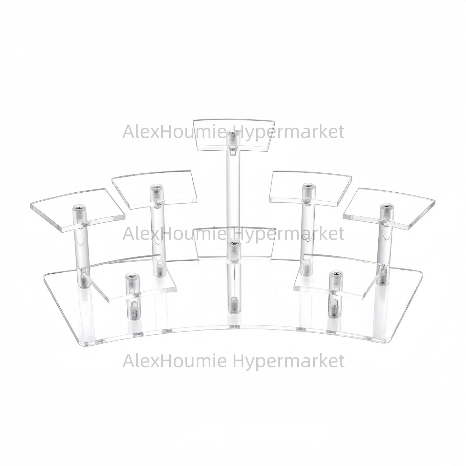 

Acrylic Display Stand 8/10-Tier Layered Display Stand Action Figures Acrylic Organizer Holder for Toys Jewelry Cosmetic Risers