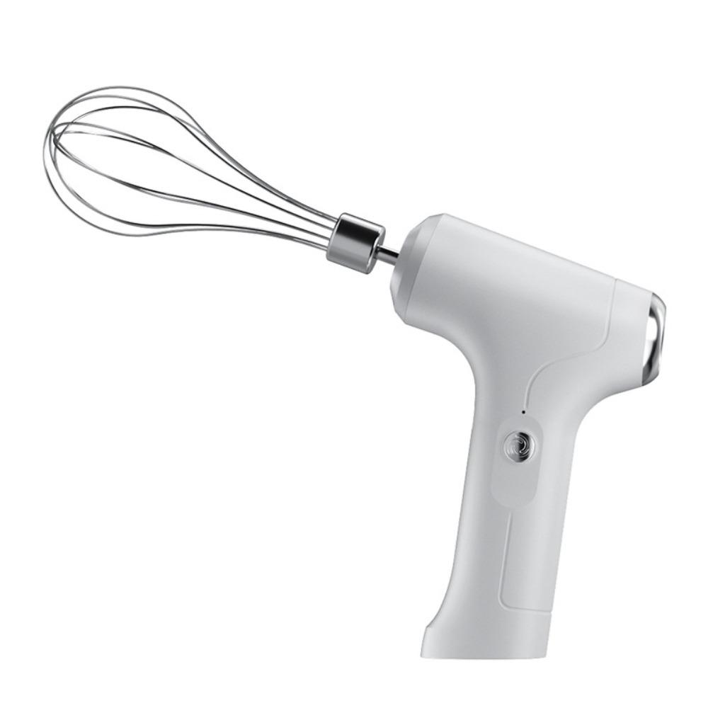 

with Replacement Head Electric Egg Beater Handheld Egg Blender Multi-functional Cream Whisk Baking White Single Head