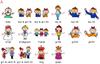 English Word Cards Flashcards, (People) A4 Size, Laminated